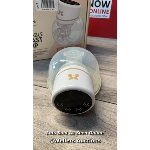 476 - FRAUPOW WEARABLE HANDS-FREE BREAST PUMP / UNTESTED, NO POWER CABLE, SIGNS OF USE / G63