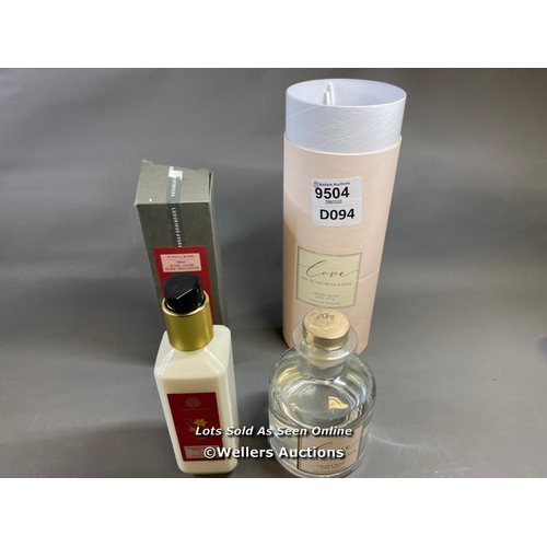 9594 - X1 LESSER & PAVEY VELVET ROSE AND OUD BOUTIQUE DIFFUSER AND X1 FOREST ESSENTIALS MOISTURE RICH BODY ... 