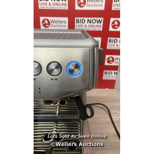 9032 - SAGE BARISTA EXPRESS BES875BSS PUMP COFFEE MACHINE, POWERS UP, SIGNS OF USE