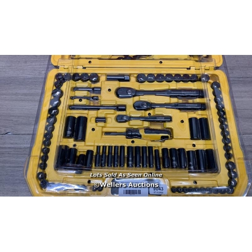 9043 - DEWALT 148 PC. MECHANICS SET / APPEARS NEW IN OPEN BOX BUT MISSING 3 SOCKETS