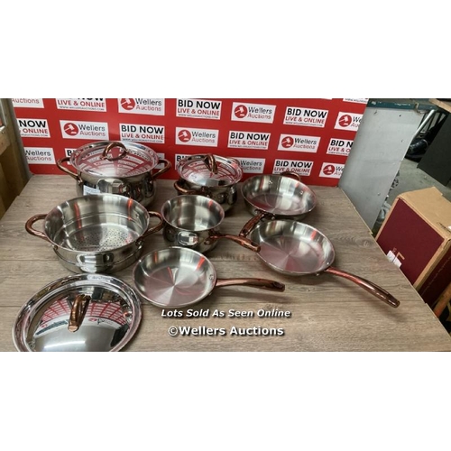 9079 - BERGHOFF OURO GOLD 11 PIECE COOKWARE SET (SUITABLE FOR ALL HOB TYPES INCLUDING INDUCTION) / APPEARS ... 