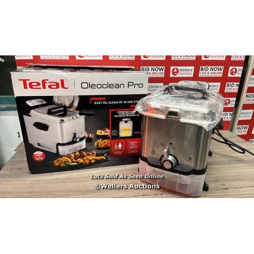 9080 - TEFAL OLEOCLEAN PRO DEEP FRYER FR804140 / POWERS UP, MINIMAL SIGNS OF USE