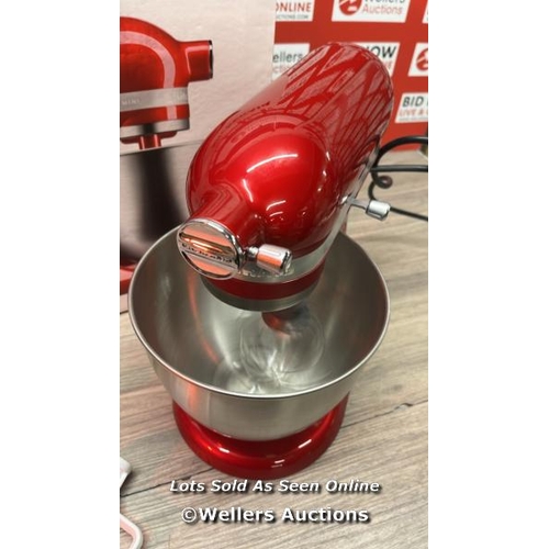 9094 - KITCHENAID 3.3L MINI STAND MIXER IN CANDY APPLE RED, 5KSM3311XBCA / APPEARS NEW OPEN BOX