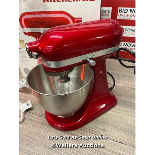 9094 - KITCHENAID 3.3L MINI STAND MIXER IN CANDY APPLE RED, 5KSM3311XBCA / APPEARS NEW OPEN BOX