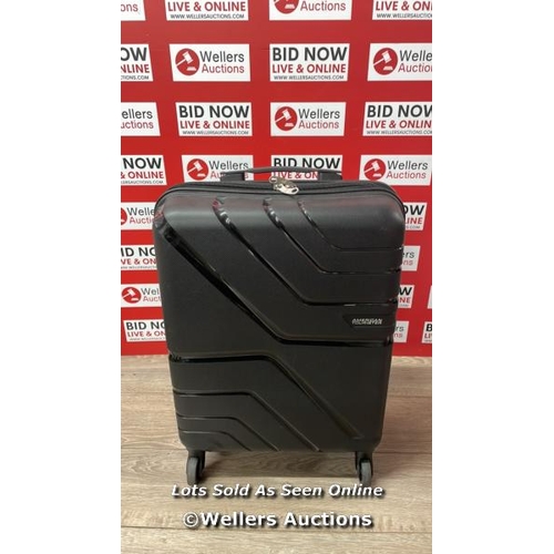 9099 - AMERICAN TOURISTER JET DRIVER 55CM CARRY ON HARDSIDE SPINNER CASE / ALL IN GOOD CONDITION / MINIMAL ... 