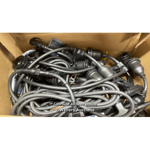 9127 - FEIT 48FT (14.6 M) LED INDOOR/OUTDOOR WEATHERPROOF STRING LIGHTS SET / NEW IN OPEN BOX