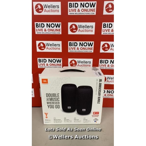 9146 - JBL LINK PORTABLE BLUETOOTH SPEAKER TWIN PACK / MINIMAL SIGNS OF USE, POWER UP, NOT FULLY TESTED