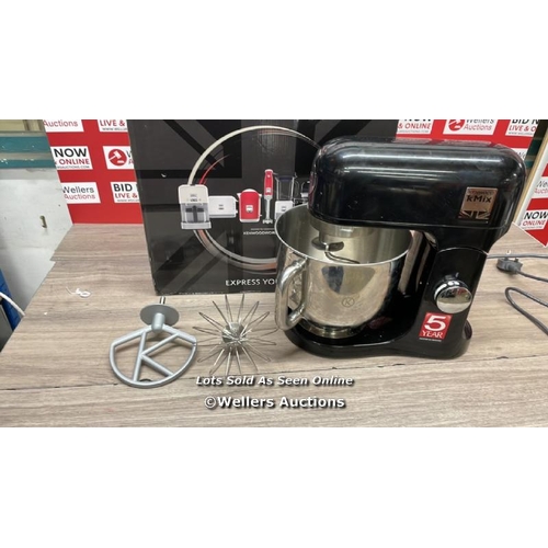 9162 - KENWOOD KMIX 5L 1000W STAND MIXER - KMX750AB WITH 6 SPEED & FOLD OPTIONS / POWERS UP, FOLDABLE NECK ... 