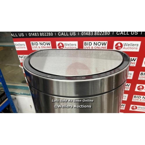 9168 - EKO STAINLESS STEEL SEMI-ROUND MOTION SENSOR BIN - 47L / SIGNS OF USE