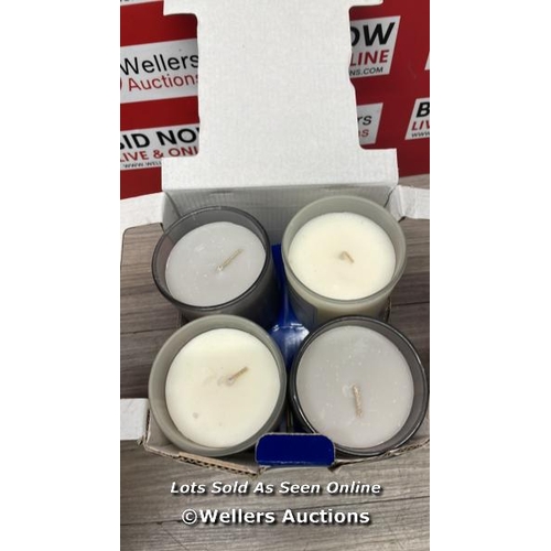 9175 - FRAGRANCE CANDLE 4PK / NEW IN DAMAGED PACKAGING