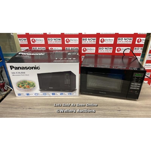 9191 - PANASONIC SOLO BLACK MICROWAVE / SIGNS OF USE, POWERS UP