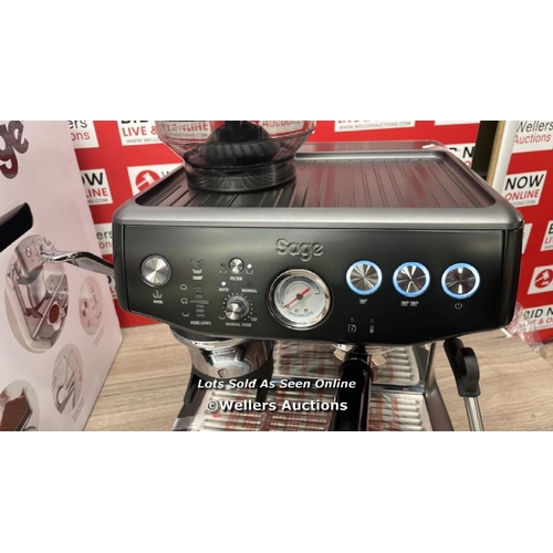 9193 - SAGE THE BARISTA EXPRESS IMPRESS BEAN TO CUP COFFEE MACHINE IN BLACK STAINLESS STEEL (SES876BST4GUK1... 