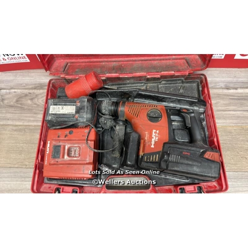 9458 - HILTI TE 7-A HAMMER DRILL WITH 2 BATTERIES AND A CHARGER / T52