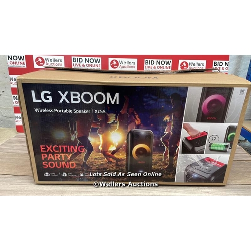 9466 - LG XL5S  XBOOM WIRELESS SPEAKER / APPEARS NEW, OPEN BOX / POWERS UP / CONNECTS TO BLUETOOTH AND PLAY... 