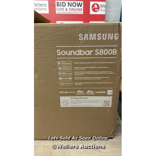 9471 - SAMSUNG HW-S800B/XU SOUNDBAR / NEW, OPEN BOX / POWER LEADS AND REMOTE HAVE NEVER BEEN OUT OF THE PAC... 