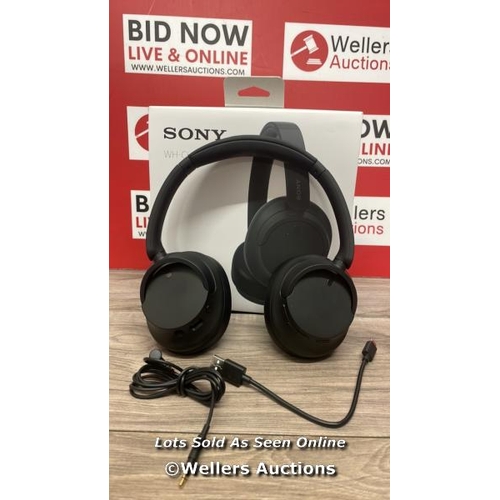 9483 - SONY WHCH720NB NOISE CANCELLING OVEREAR HEADPHONES / POWERS UP / CONNECTS TO BLUETOOTH AND PLAYS MUS... 