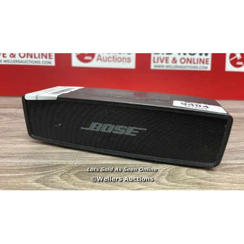 9494 - BOSE SOUNDLINK MINI 2 SE SPEAKER / POWERS UP / CONNECTS TO BLUETOOTH AND PLAYS MUSIC / WITHOUT ACCES... 