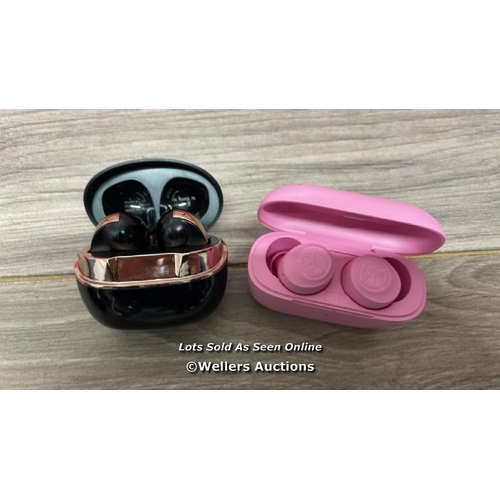 9499 - JLAB GO AIR POP EARBUDS AND UNBRQNDED EARBUDS - BLUETOOTH CONNECTION NOT TESTED / T58