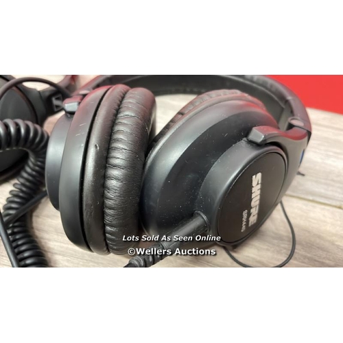 9503 - SENNHEISER HD400S AND SHURE SRH440 PRO STUDIO HEADPHONES / UNTESTED / T58