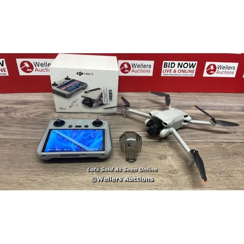 9533 - DJI MINI 3 WITH DJI REMOTE CONTROL AND 128GB SAMSUNG MICROSD CARD FOR ACTION SPORTS CAMERAS / APPEAR... 