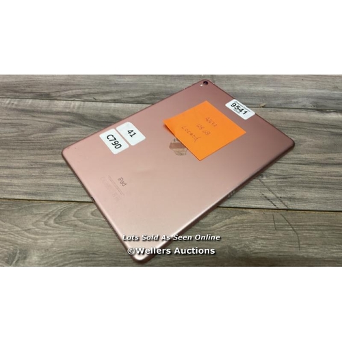 9541 - APPLE IPAD PRO 9.7 (2016) / A1673 / 128GB / SERIAL: DMPRC6N0H1MV - ICLOUD LOCKED  / POWERS UP & APPE... 