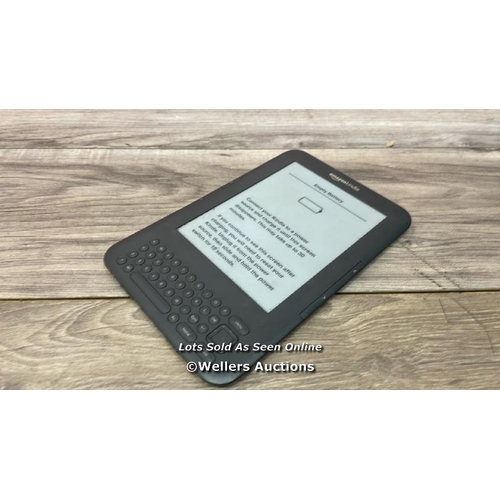 9545 - AMAZON KINDLE KEYBOARD / D00901 / POWERS UP & APPEARS FUNCTIONAL / RESTORED TO FACTORY DEFAULTS / T5... 