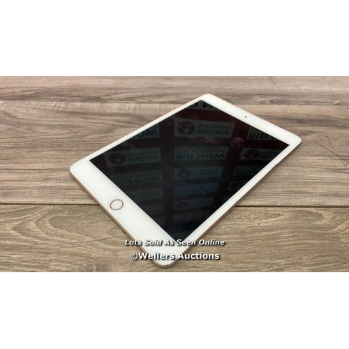 9548 - APPLE IPAD MINI 5 / A2133 / 64GB / SERIAL: DMPYKHCRLM95 / I-CLOUD (ACTIVATION) LOCKED / POWERS UP & ... 