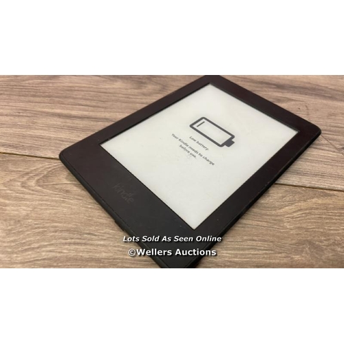 9559 - AMAZON KINDLE PAPERWHITE / RESTORED TO FACTORY DEFAULTS / DAMAGED DISPLAY  / T58