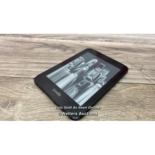 9563 - AMAZON KINDLE PAPERWHITE / RESTORED TO FACTORY DEFAULTS - CHASSIS DAMAGED / T58