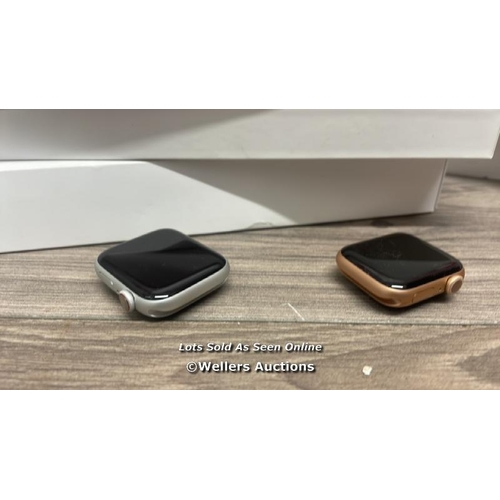 9587 - X2 APPLE WATCHES, X1 SERIES 5 AND X1 SERIES 6, BOTH WITHOUT POWER / PROBABLY I-CLOUD LOCKED / FACIAS... 