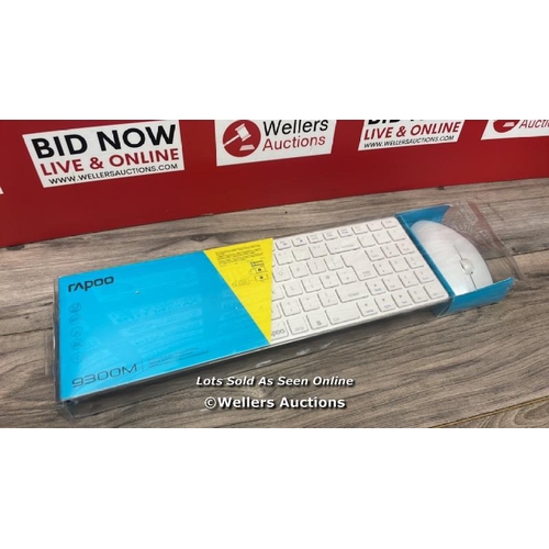 9617 - RAPOO MULTI-MODE WIRELESS KEYBOARD & MOUSE / UNTESTED / SIGNS OF USE / T57