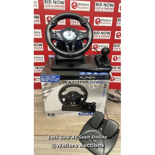 9619 - SUPERDRIVE GS550 RACING WHEEL / MINIMAL SIGNS OF USE / UNTESTED / T59