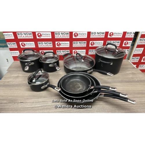 2052 - CIRCULON 13PC. HARD ANODIZED COOKWARE SET / SIGNS OF USE, SEE IMAGES / A23