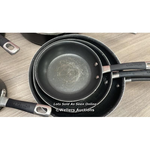 2052 - CIRCULON 13PC. HARD ANODIZED COOKWARE SET / SIGNS OF USE, SEE IMAGES / A23