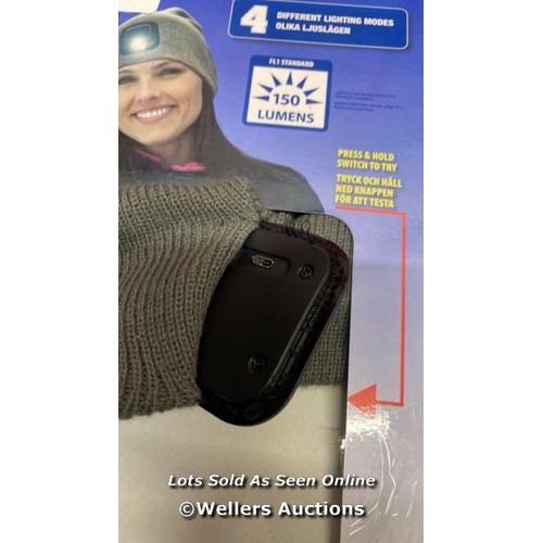 2072 - RECHARGEABLE POWERCAP LED KNIT BEANIE / NO POWER  / A24