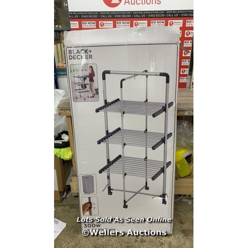 2105 - BLACK & DECKER HEATED TOWER AIRER / MINIMAL SIGNS OF USE, POWERS UP, NOT FULLY TESTED / P5