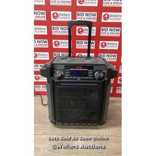 2109 - ION BLOCK ROCKER SPORT BLUETOOTH SPEAKER / NO POWER / SIGNS OF USE / MAY REQUIRE CHARGING NO POWER C... 