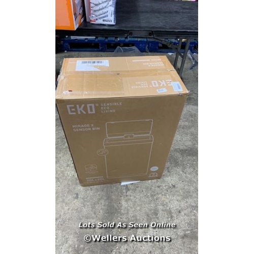 2110 - EKO MIRAGE X-SENSOR 20+20L STAINLESS STEEL SENSOR BIN / MINIMAL SIGNS PF USE / A15