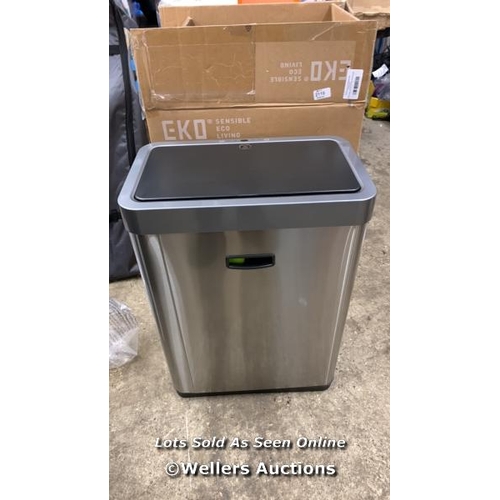 2110 - EKO MIRAGE X-SENSOR 20+20L STAINLESS STEEL SENSOR BIN / MINIMAL SIGNS PF USE / A15