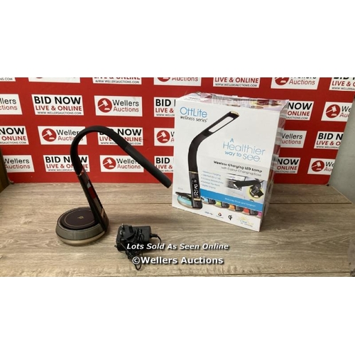 2126 - OTTLITE COLOUR CHANGING LED DESK LAMP / POWER CABLE PORT BROKEN / SEE IMAGES / A18