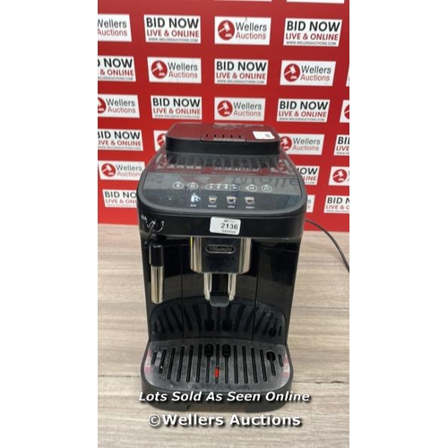 2136 - DE'LONGHI MAGNIFICA EVO BEAN TO CUP COFFEE MACHINE ECAM290.22.B / 4 COFFEE BASED ONE-TOUCH RECIPES /... 