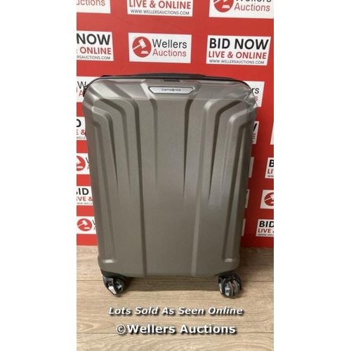 2234 - SAMSONITE ENDURE 2PC. HARDSIDE LUGGAGE SET / BIG CASE, COMBINATION UNLOCKED, HANDEL BROKEN, SMALL CA... 