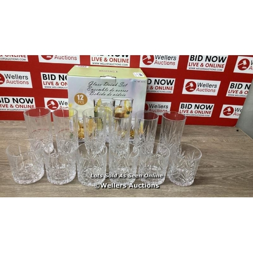 2285 - KING CRYSTAL GLASSWARE SET / NEW, OPEN BOX / A5