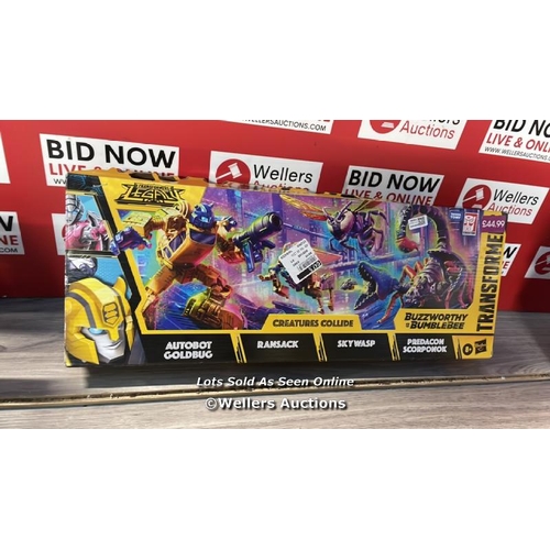 3005 - HASBRO TRANSFORMERS LEGACY CREATURES COLLIDE AUTOBOT GOLDBUG RANSACK SKYWASP PERDACON SCORPONOK / AS... 