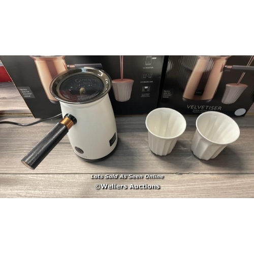 3061 - HOTEL CHOCOLAT VELVETISER HOT CHOCOLATE MAKER, WHITE, 472774 / POWERS UP/ MINIMAL SIGNS OF USE  / G4... 