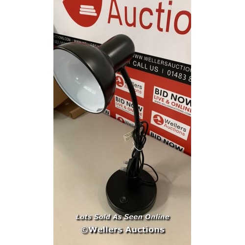 3148 - JOHN LEWIS ANYDAY BRANDON DESK LAMP, BLACK / UNTESTED/ SIGNS OF USE  / G44