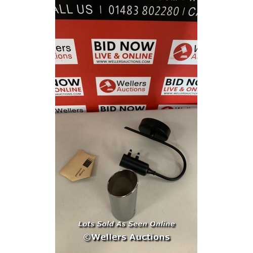 3150 - JOHN LEWIS 1 ARM WALL LIGHT, BLACK / UNTESTED/ SIGNS OF USE  / G44