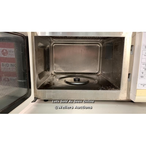 3185 - WHITE MICROWAVE / NO POWER, SIGNS OF USE / H9