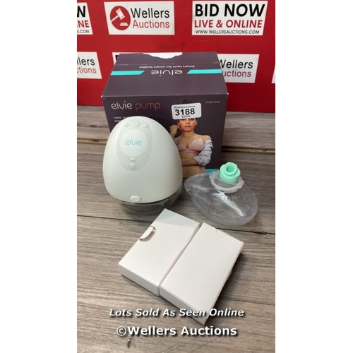 3188 - ELVIE SINGLE ELECTRIC BREAST PUMP / UNTESTED / MINIMAL SIGNS OF USE  / H7