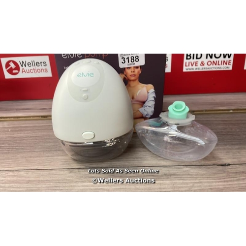 3188 - ELVIE SINGLE ELECTRIC BREAST PUMP / UNTESTED / MINIMAL SIGNS OF USE  / H7